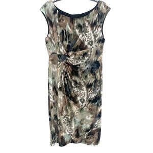 connected apparel Multicolor Abstract Print Sleeveless Midi Dress